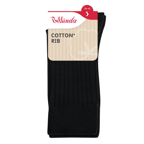 Bellinda Cotton Rib női zokni /fekete 39-42 - 1 db