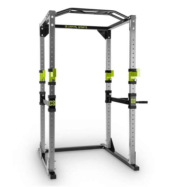 Capital Sports Tremendour Power Rack, zöld, otthoni fitnesz gép, acél