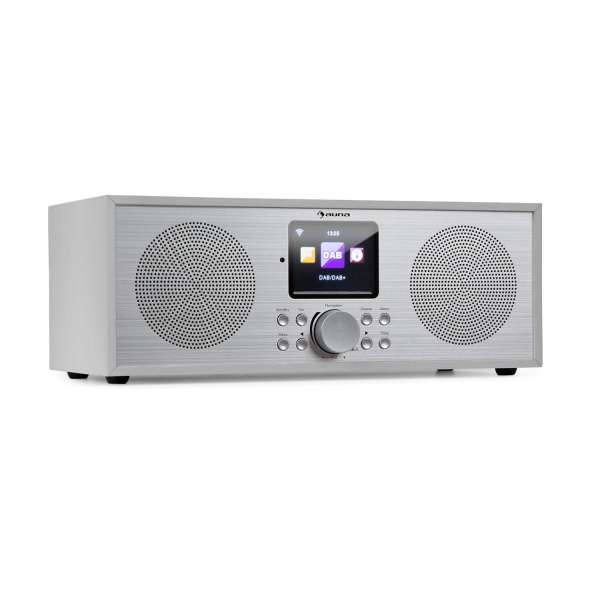 Auna Silver Star Stereo, internet DAB+/FM rádió, WiFi, BT, DAB+/FM, fehér