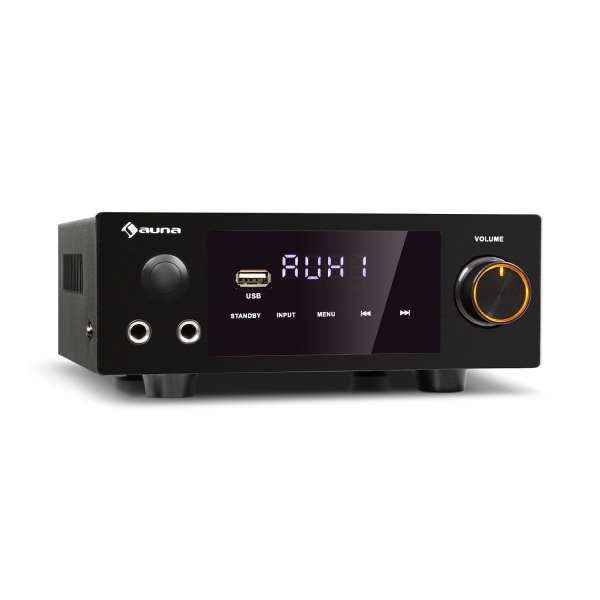 Auna AMP-2 DG, sztereó HiFi erősítő, 2 x 50 W, RMS, BT/USB, digitális optikai & koaxiális bemenet