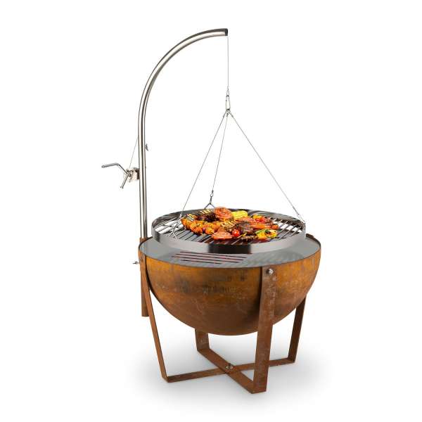 Blumfeldt Blum Fire Globe, tűzrakóhely grillel, Ø 60cm, acél