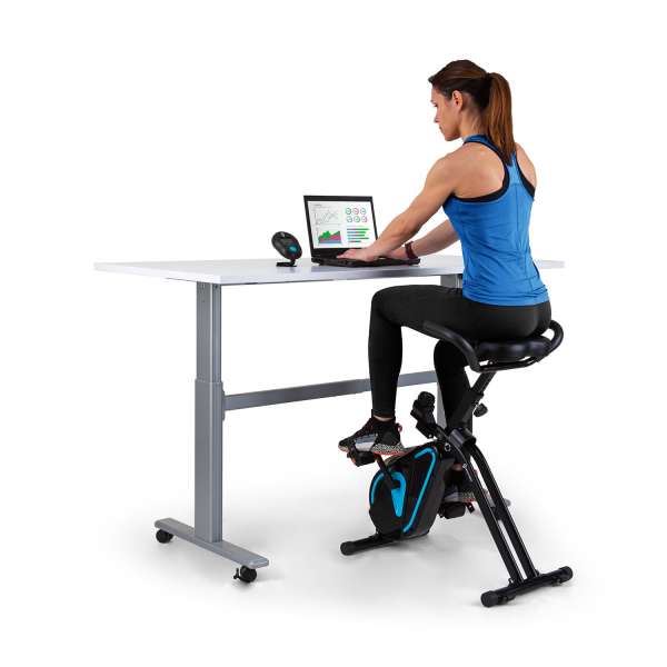 Capital Sports Azura Desk Bike, házi szobabicikli, otthoni edzőgép, szobakerékpár, lendkerék 7,5 kg, szíjmeghajtás