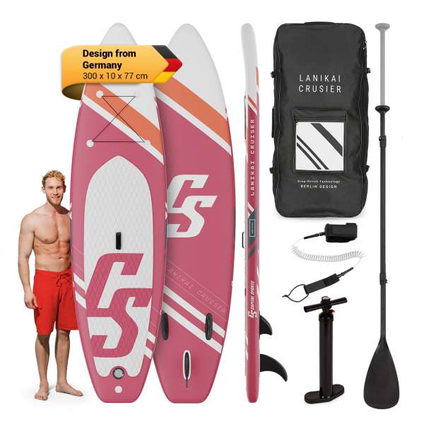 Capital Sports Lanikai Cruiser 9.8, felfújható paddle board, készlet SUP deszkával, 305 x 77 x 10