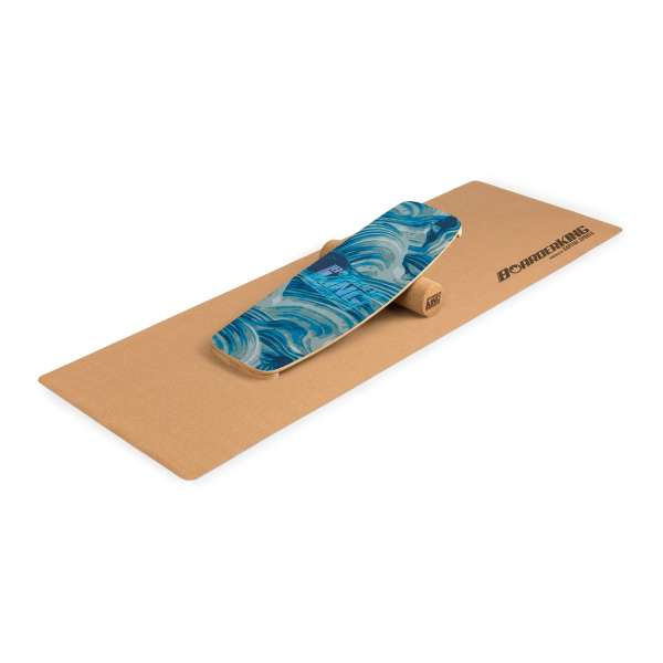 BoarderKING Indoorboard Curved, egyensúlyozó deszka, alátét, henger, fa/parafa