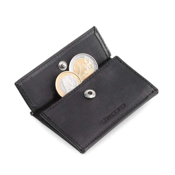 Slimpuro Coin Pocket RFID kártyavédelemmel a ZNAP Slim Wallets  8 és 12 termékekhez, gombbal 