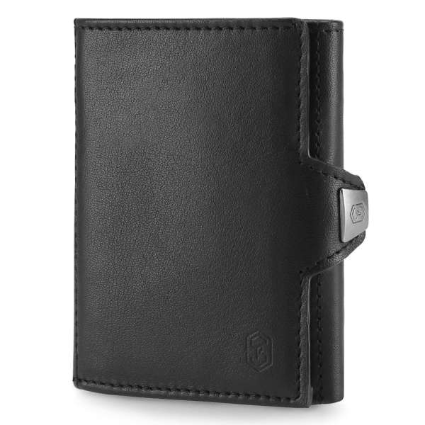 Slimpuro TRYO Slim Wallet 5 kártya zsebbel az érmék számára, 9,2 x 2,2 x 7,5 cm (SZ x M x H), RFID védelemmel