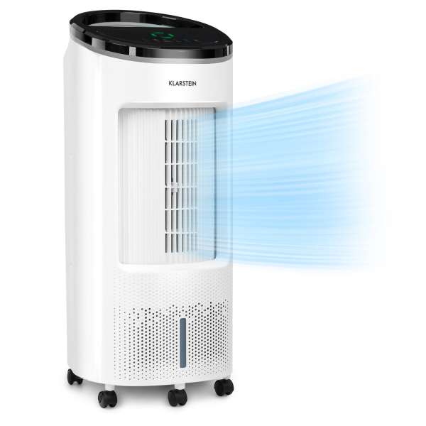 Klarstein IceWind Plus, 4 az 1-ben léghűtő, ventilátor, párásító, légtisztító, 330 m³/ó, 65 W, 7 liter, 4 sebesség, oszcilláció, ionizátor, időzítő, távirányító, mobil