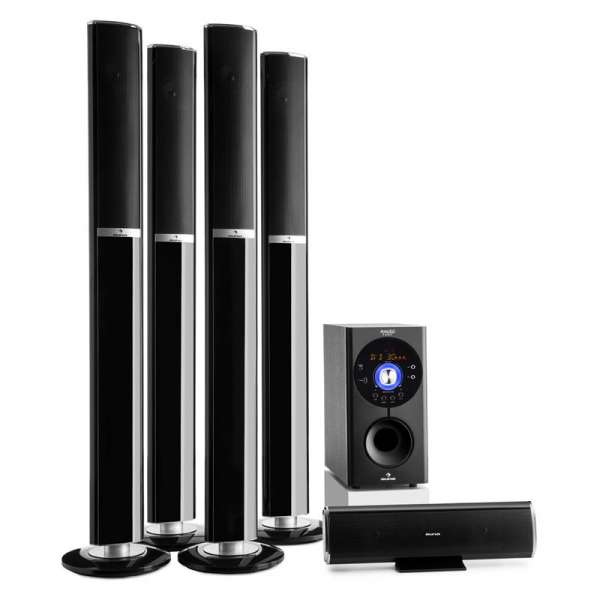 Auna Areal 652 5.1 csatornás surround rendszer, 145 W, RMS, bluetooth, USB, SD, AUX