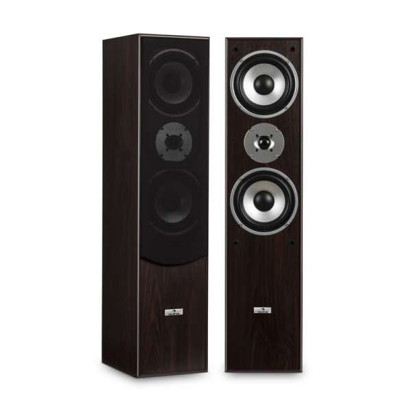 Auna L766 3-utas bassreflex HiFi hangfal pár, diófa