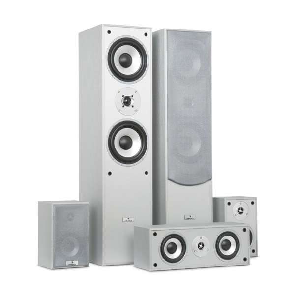 Auna surround hangfal szett, házimozi, 335 W, RMS, ezüst