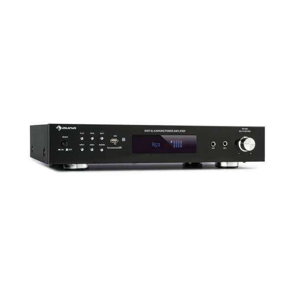 Auna AMP-9200, BT, digitális sztereo erősítő, 2x60W RMS, BT, 2xmikrofon, fekete