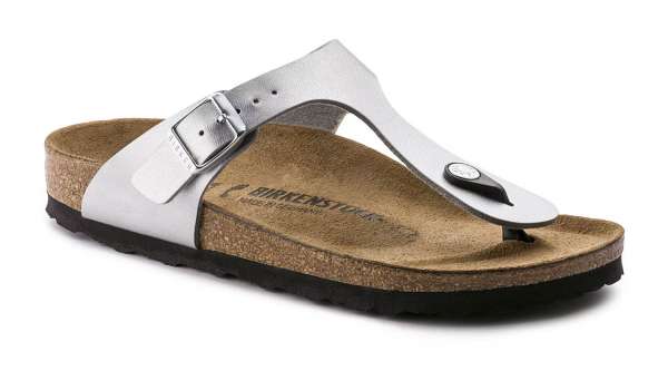 Birkenstock Gizeh Birko-Flor Silver Regular Fit