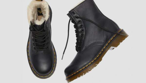 Dr. Martens 1460 Serena Faux Fur Lined Ankle Boots