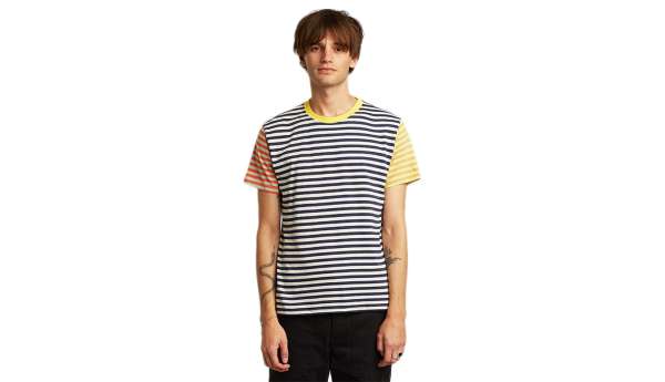 Dedicated T-shirt Stockholm Block Stripes Multi Color