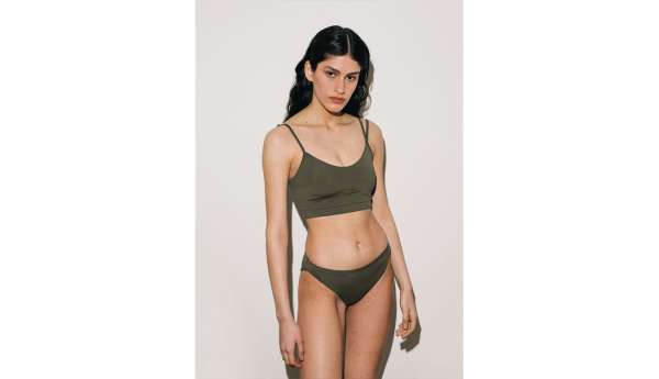 Norba Split Swim Top Green