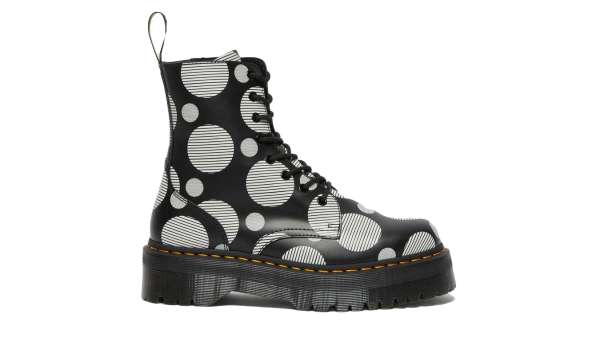 Dr. Martens Jadon Polka Dot Smooth Leather Platform Boots