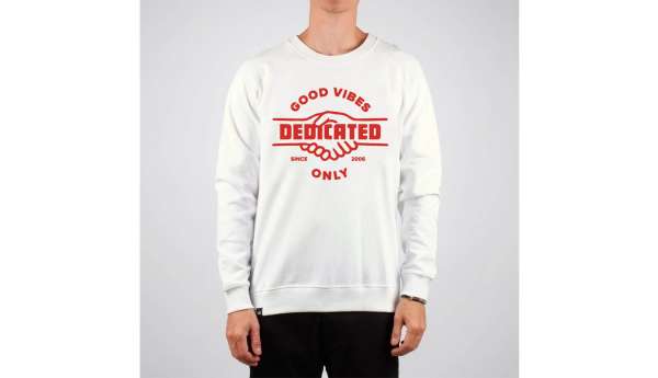 Dedicated Sweatshirt Malmoe Good Hands Off-White