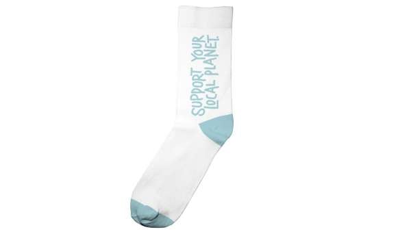 Dedicated Socks Sigtuna Local Planet White