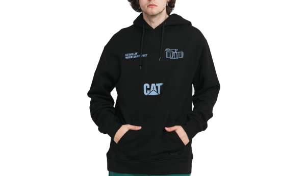 Caterpillar Painted Hoodie Black