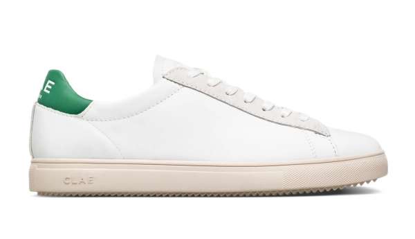 Clae Bradley California White Leather Pine Green