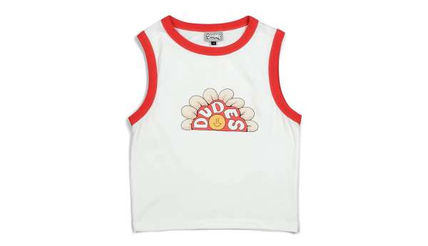 The Dudes Flowa Women Tank Top Off-White