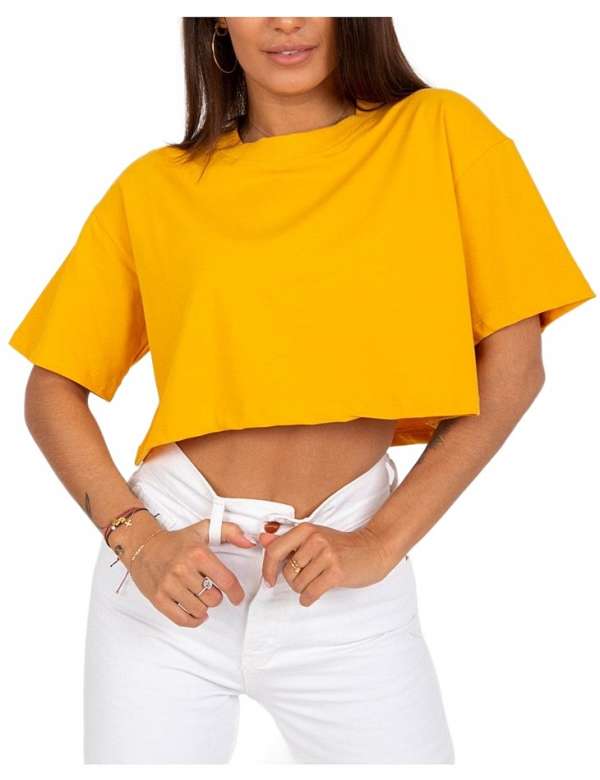 Világos narancssárga női crop top