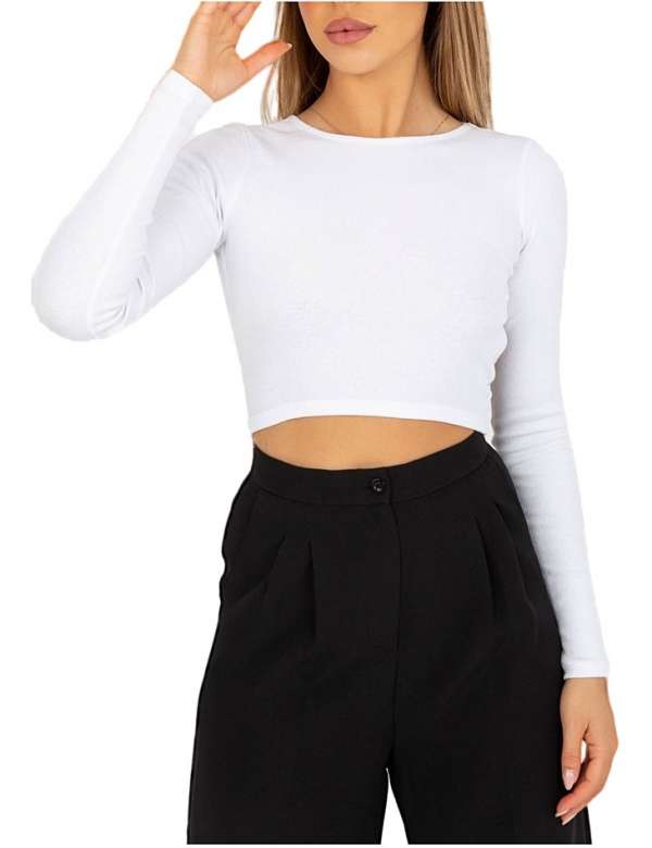 Fehér crop top csupasz háttal