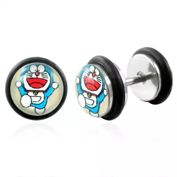 Fake plug - mesebeli kandúr motívum, egy pár