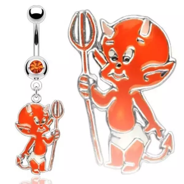 Köldök piercing - ördög