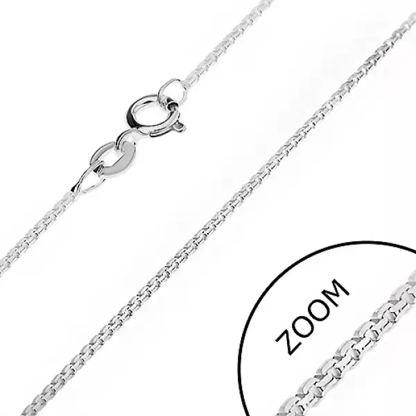 925 ezüst nyaklánc - váltakozó hasábok, 1 mm