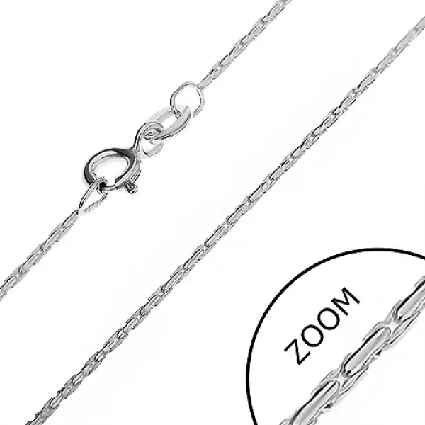 Nyaklánc 925 ezüstből - kígyó négy sor pálcából, 1,1 mm