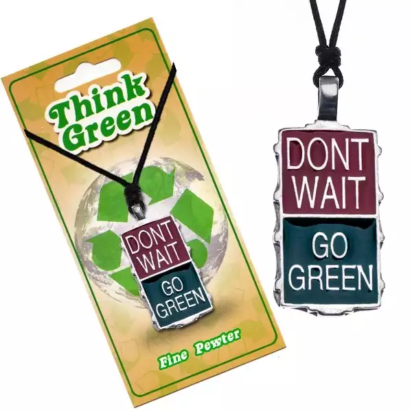 Öko nyaklánc zsinórral - kétszínű tábla feliratokkal