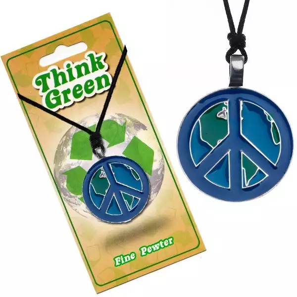 Öko medál nyakláncon, a béke szimbóluma