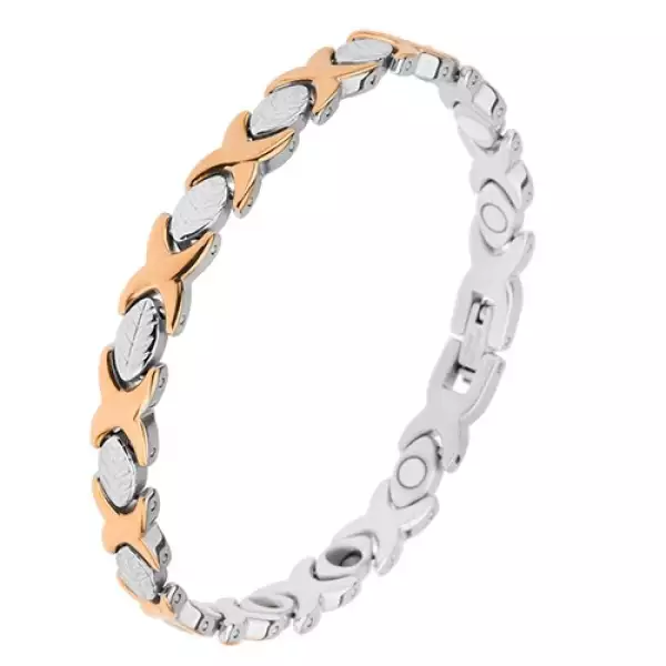 Acél karkötő ezüst és arany színben, 