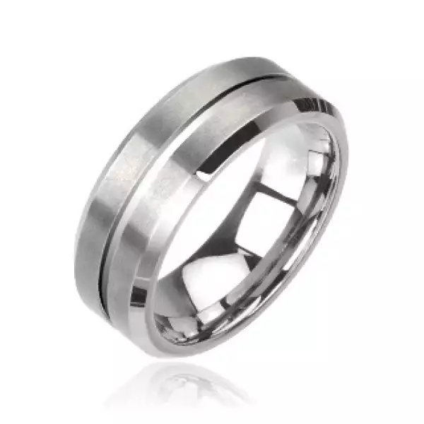 Wolfram gyűrű - csiszolt, ezüst - Nagyság_ 67