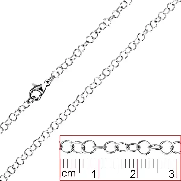 Acél lánc - egyszerű kerek szemekből - Vastagság_ 0,6 mm