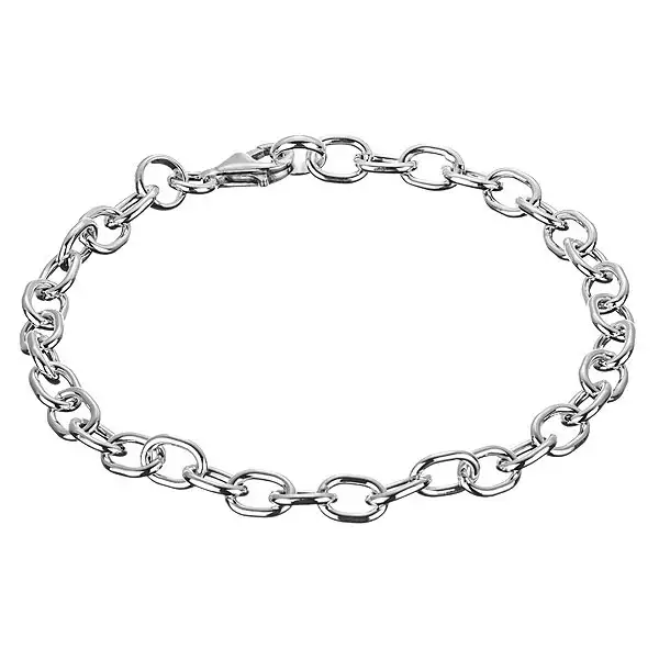 Sterling ezüst karlánc ovális láncszemekből