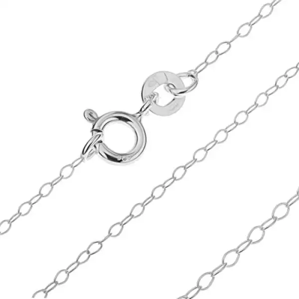 Ezüst nyaklánc - finom ovális szemek, 1,6 mm