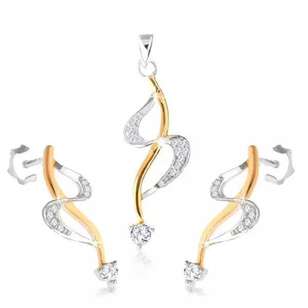 925 ezüst fülbevaló és medál, 