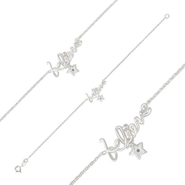 925 ezüst karkötő - fényes dekoratív 