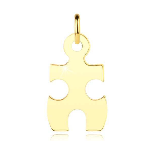 14K arany medál - kirakós darab kivágásokkal