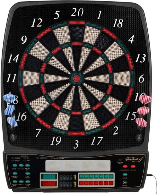 PHYSIONICS Elektromos darts tábla 16 játékos + 12 darts