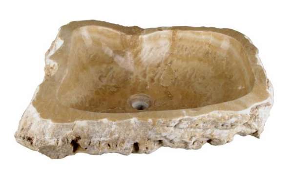 DIVERO Mosdókagyló természetes kő MERAN 45 x 35 cm