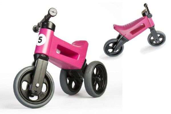 Futóbicikli FUNNY WHEELS 2in1 Pink