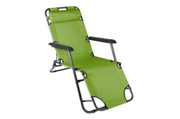 DIVERO Kerti összecsukható nyugágy 155 x 46 cm zöld