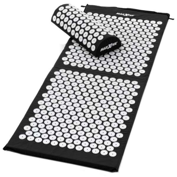 MAXXIVA Akupresszúrás matrac 130 x 50 cm fekete