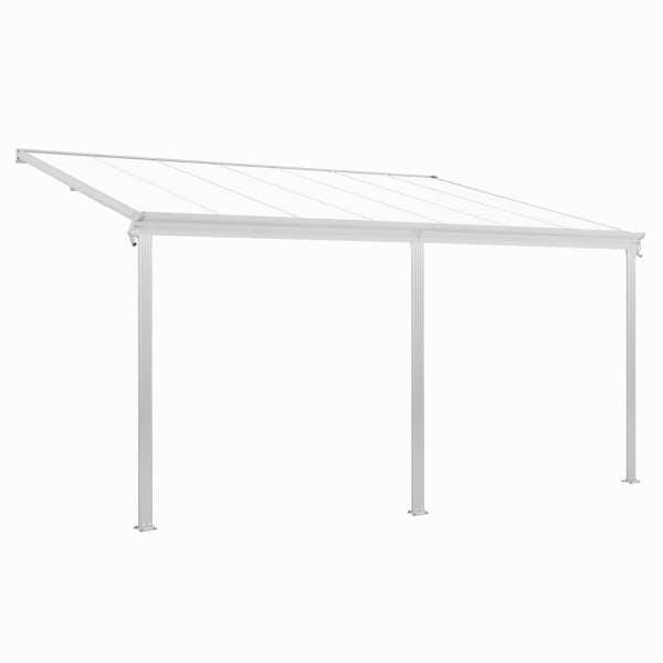 Pergola Borneo 4,9x3m fehér duplafalú szerkezettel