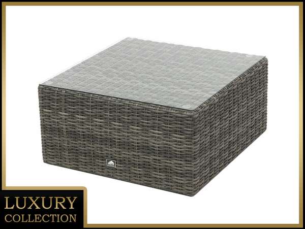 Rattan puff 73 x 73 cm BORNEO LUXURY (szürke)