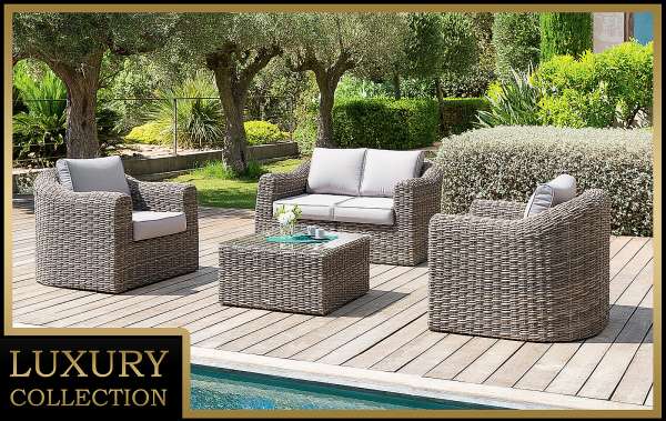 Rattan moduláris készlet BORNEO LUXURY 4 fő részére (barna)