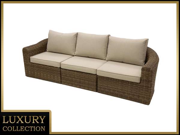 Rattan pad 3 fő részére BORNEO LUXURY (barna)